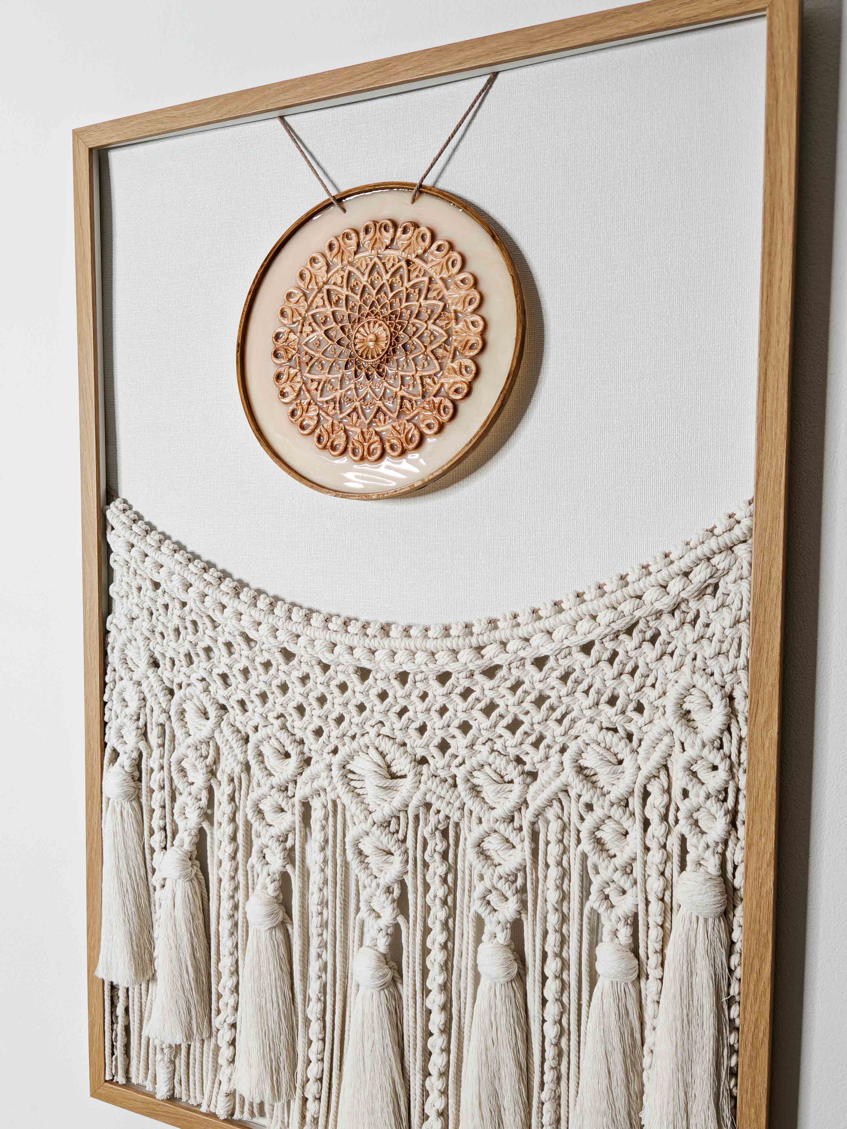 "Golden Stillness" Macrame - Image 2