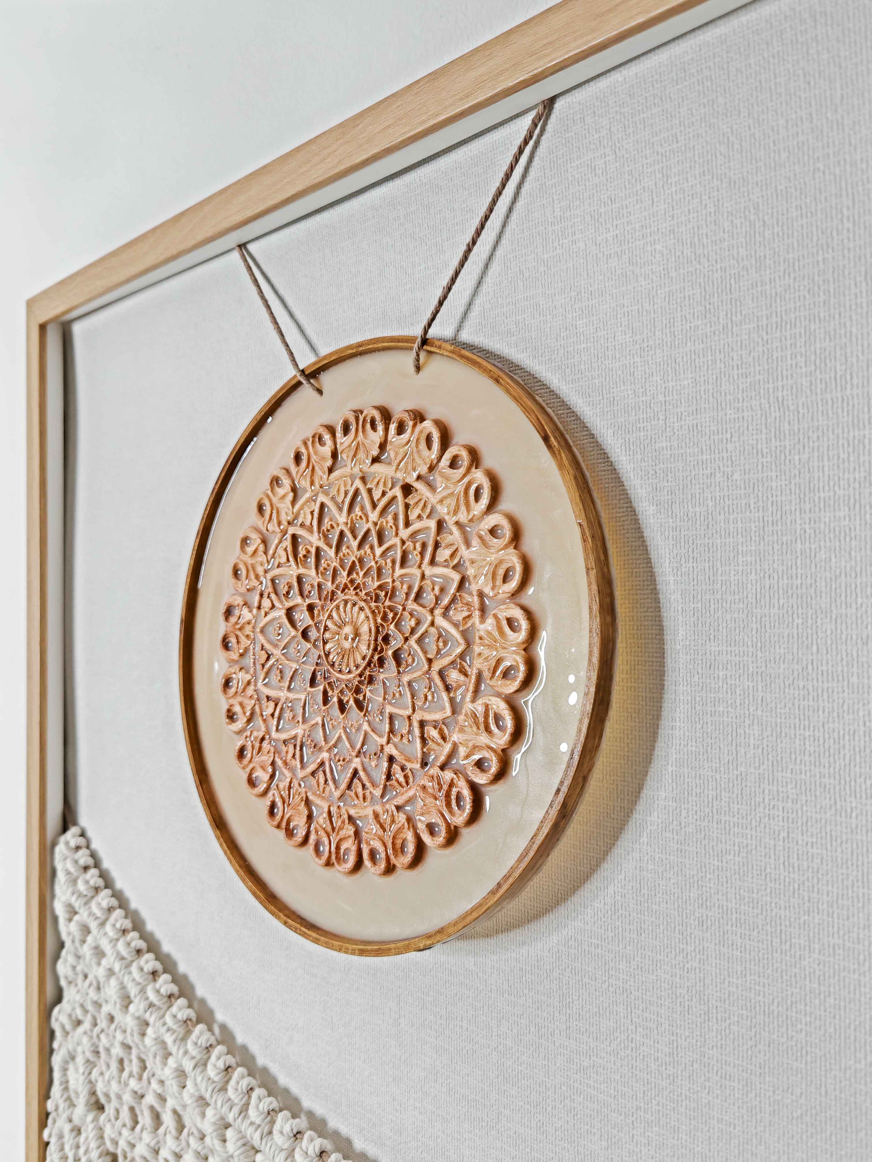 "Golden Stillness" Macrame - Image 4