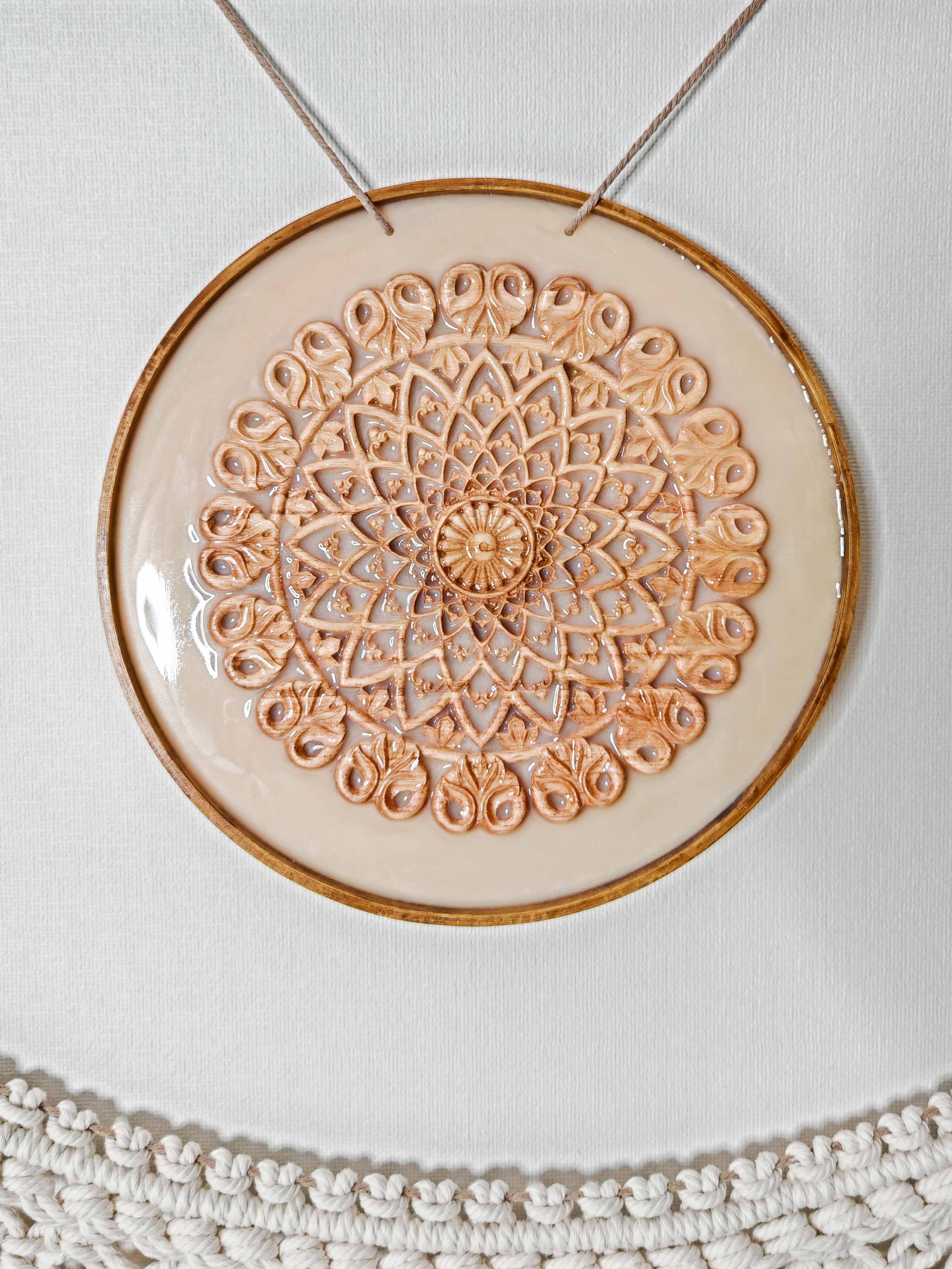 "Golden Stillness" Macrame - Image 5